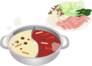 薬膳鍋のイラスト