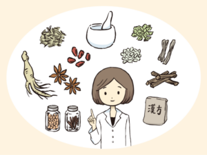 生薬と漢方と薬屋のイラスト